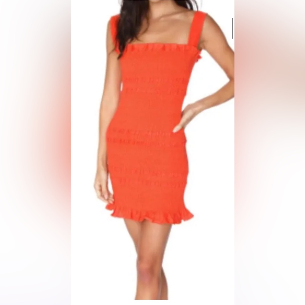 Capulet orange tight mini dress
